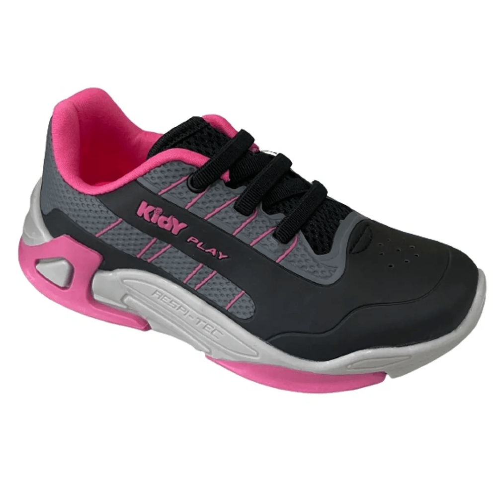 T nis Kidy Play Respitec Preto e Rosa Infantil itapua