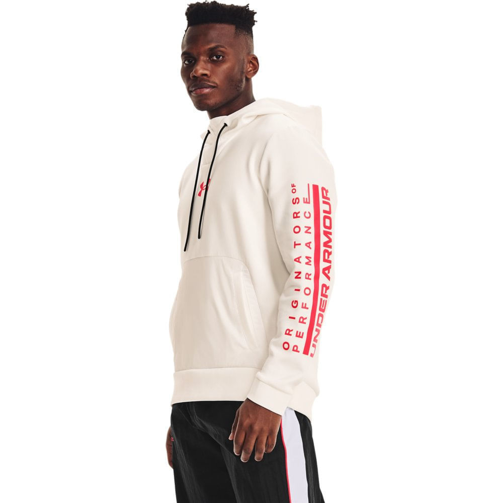 Moletom Under Armour Project Rock Terry Sleeveless Hoodie Bege