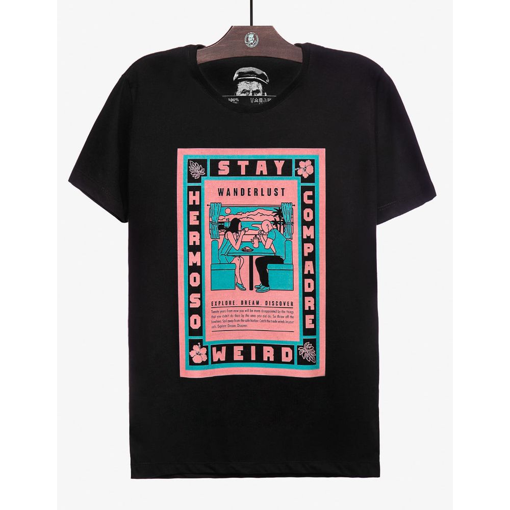 CAMISETA HERMOSO COMPADRE WANDERLUST PRETO - itapua