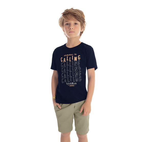 Camisa Infantil Masculina Bichinhos Trick Nick Azul 6