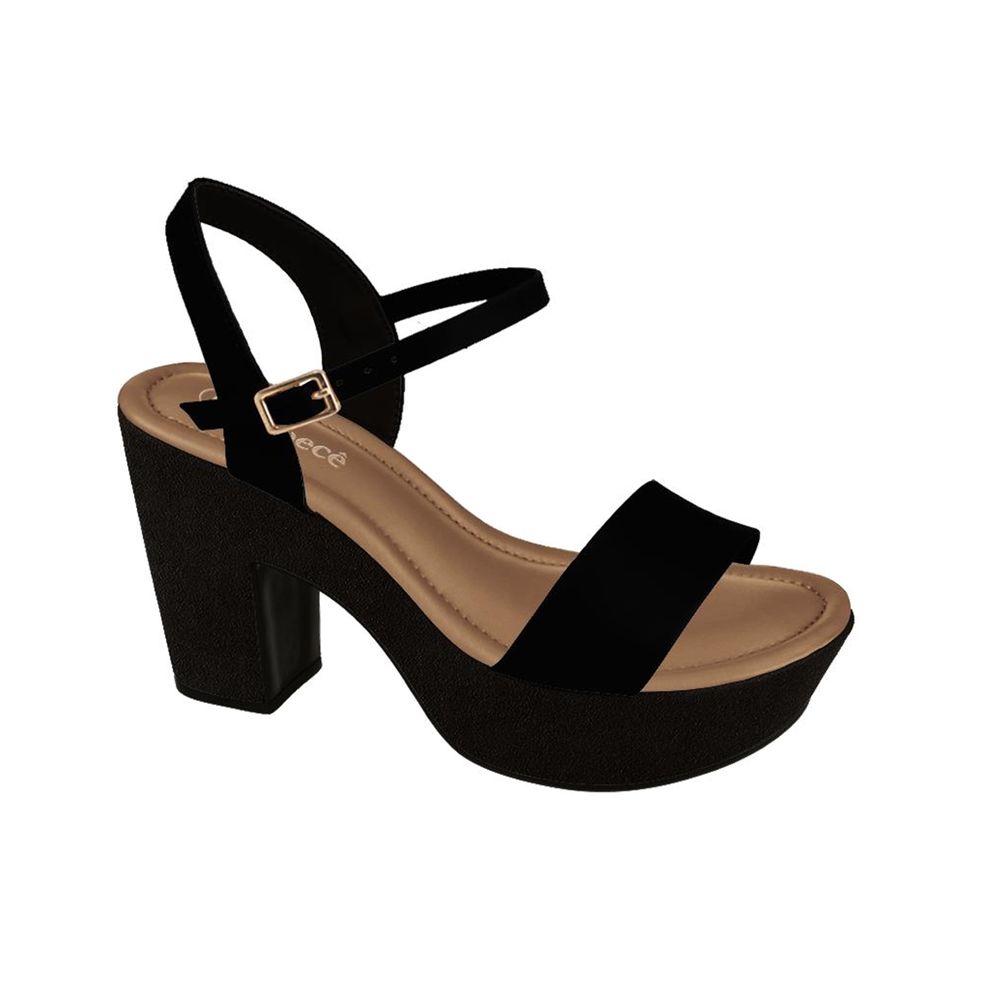 Sandália Salto Sandalia Bebece Plataforma Sandália Salto Grosso