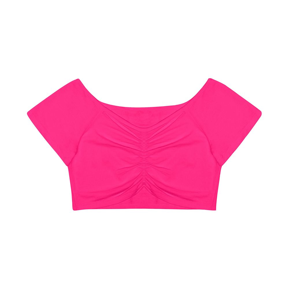 Blusa Cropped Nózinho Feminina Rosa Pink - Compre agora