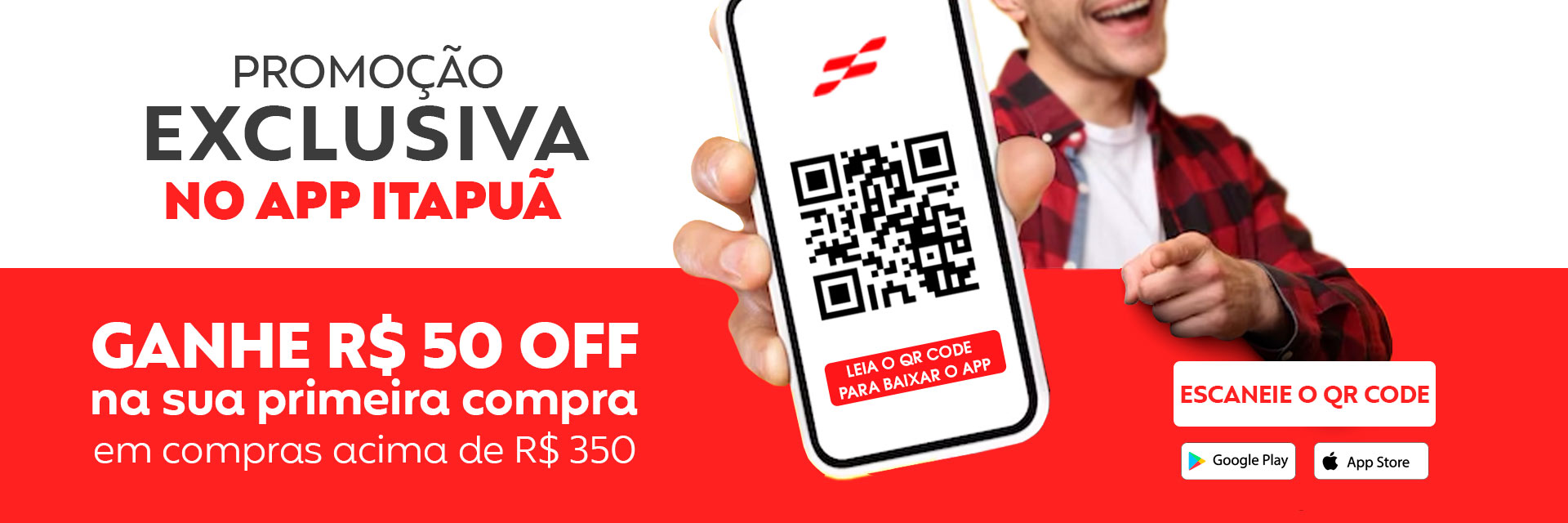 [Camp. App] Exclusiva App - R$50 off acima de R$350 (14/08-31/12)