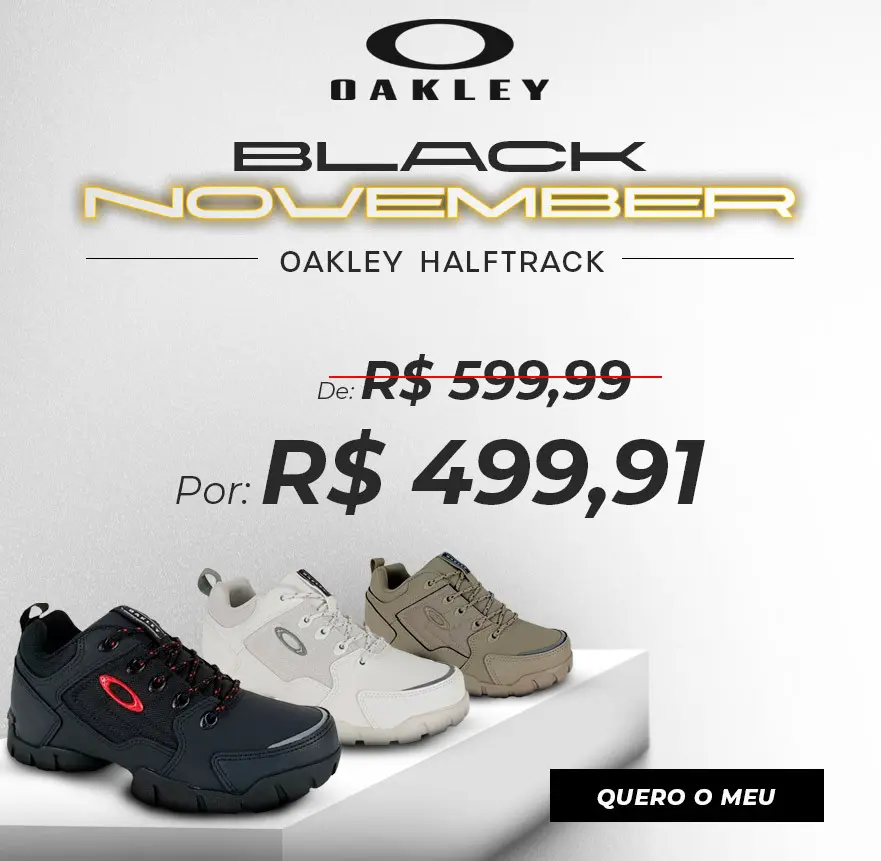 [Camp. Sel] Black November Vitrine - KYW - Oakley Halftrack - De R$ 599,99 Por R$ 499,99 (12/11-31/11)