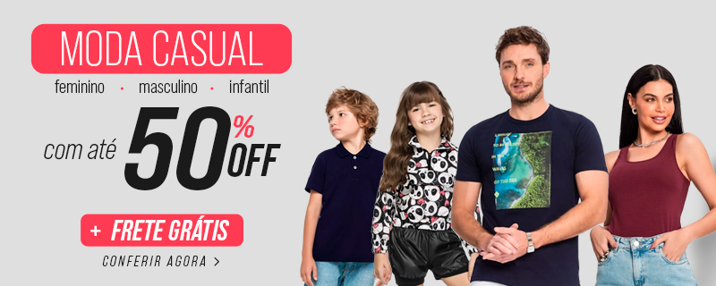 [Camp. Sel] Rovitex Moda Casual com até 50% de desconto + Frete Grátis (01/03-31/03)