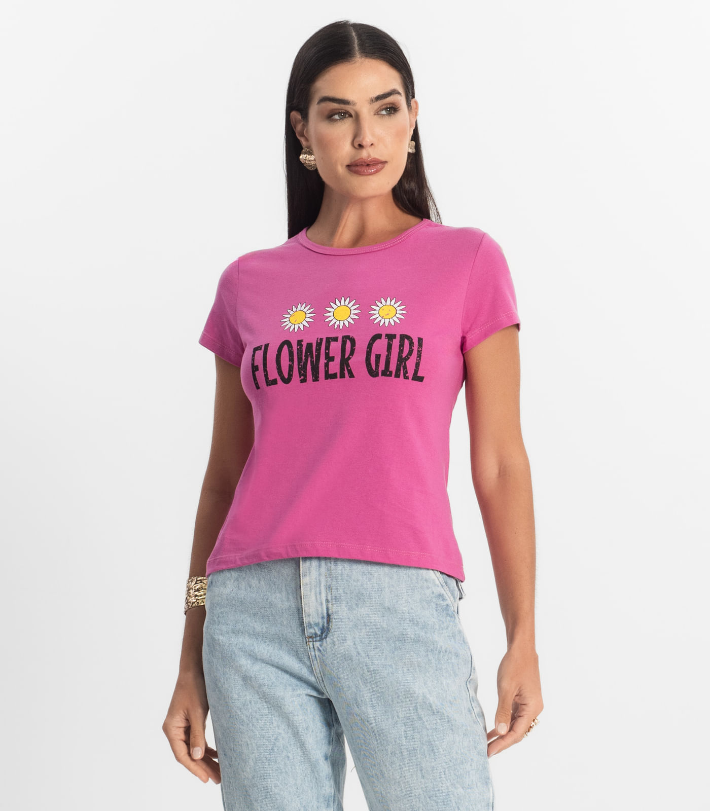 Blusa T-Shirt Feminina Estampada Select Rosa