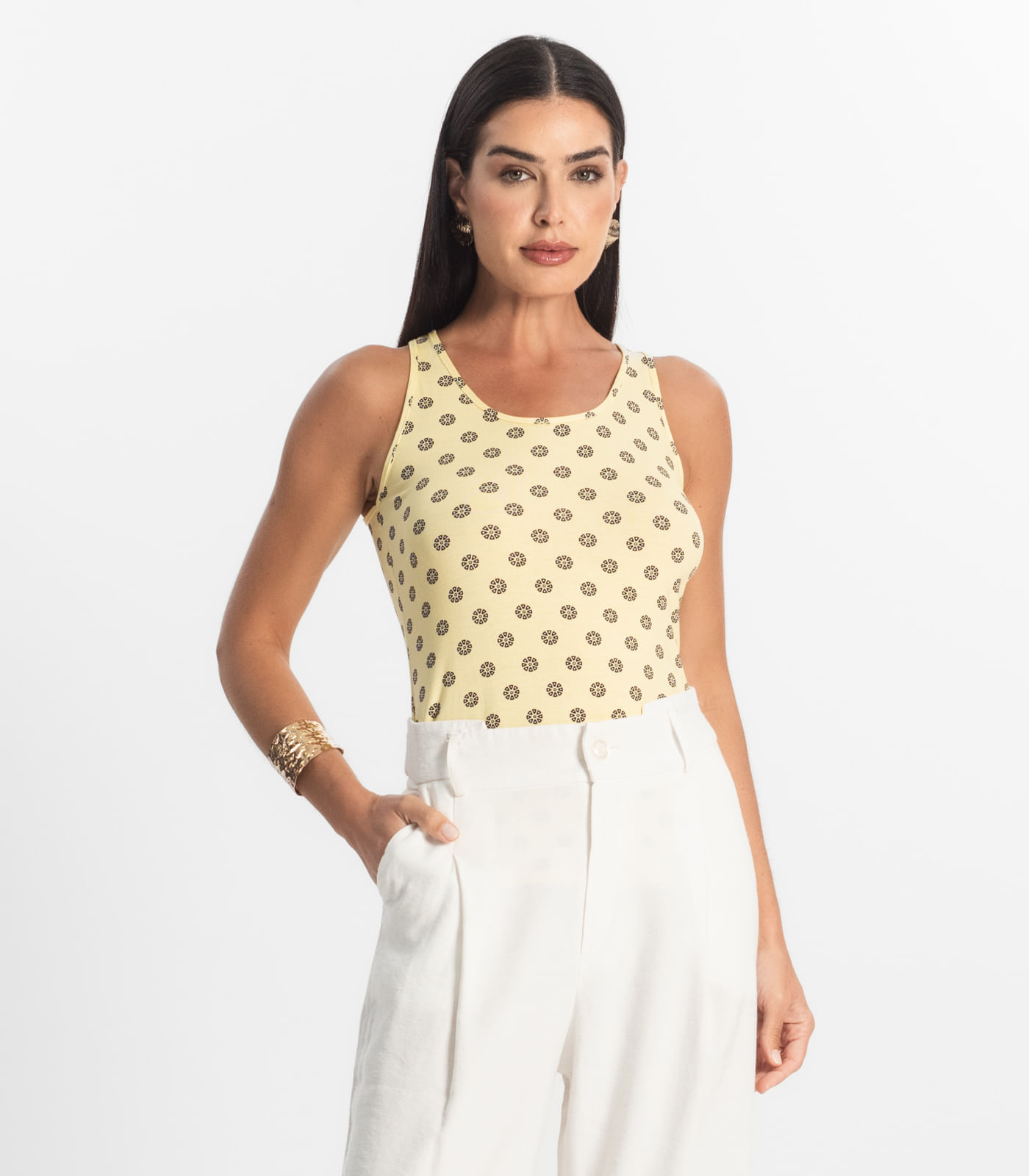 Regata Feminina Rovitex Amarelo