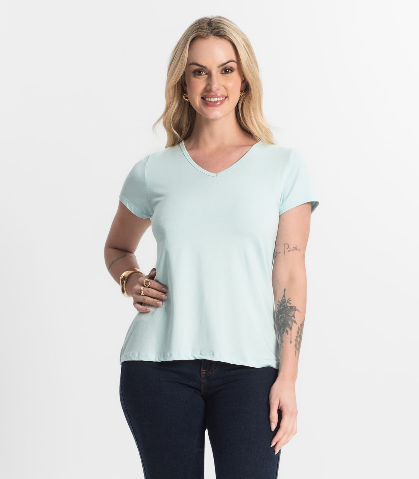 Blusa Feminina Básica Select Azul