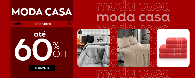 [Camp. Sel] Rovitex - Moda Casa com descontos a partir de 60% OFF (11/07-13/08)