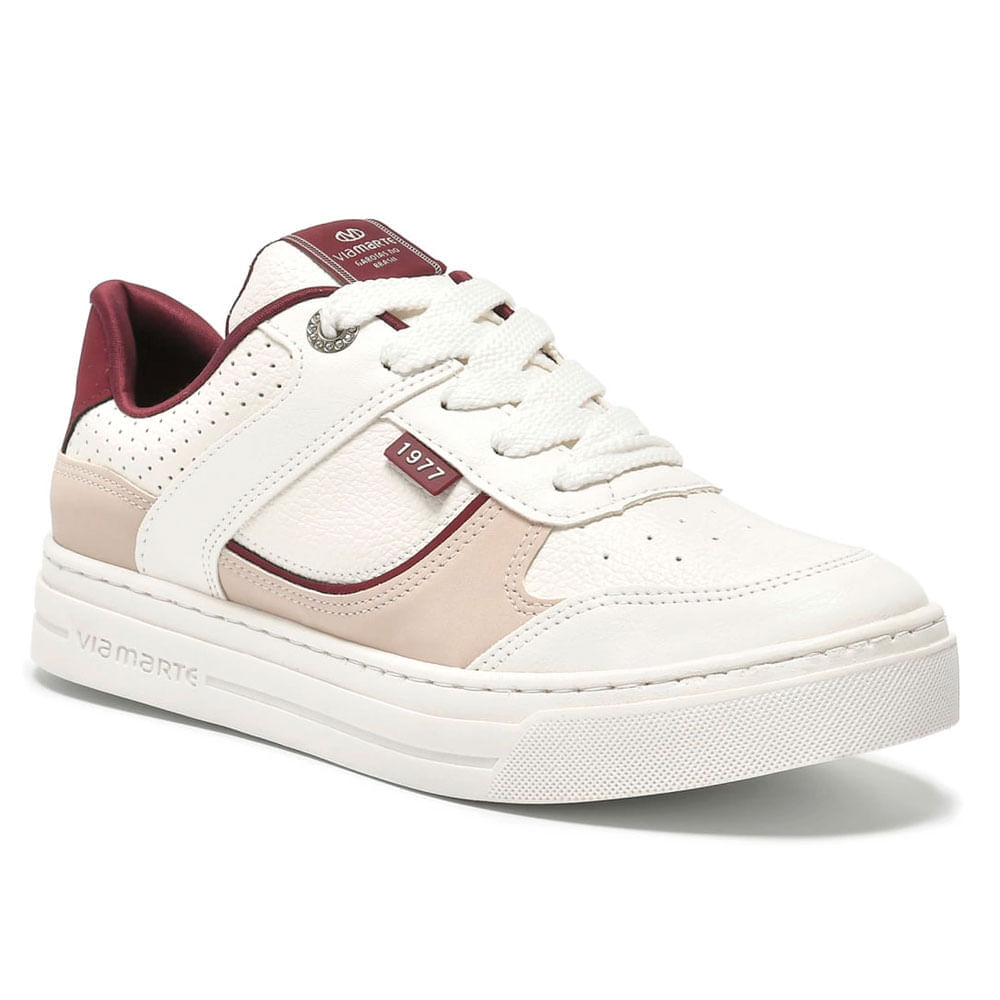 Tênis Casual Feminino Via Marte Branco 281-004-01