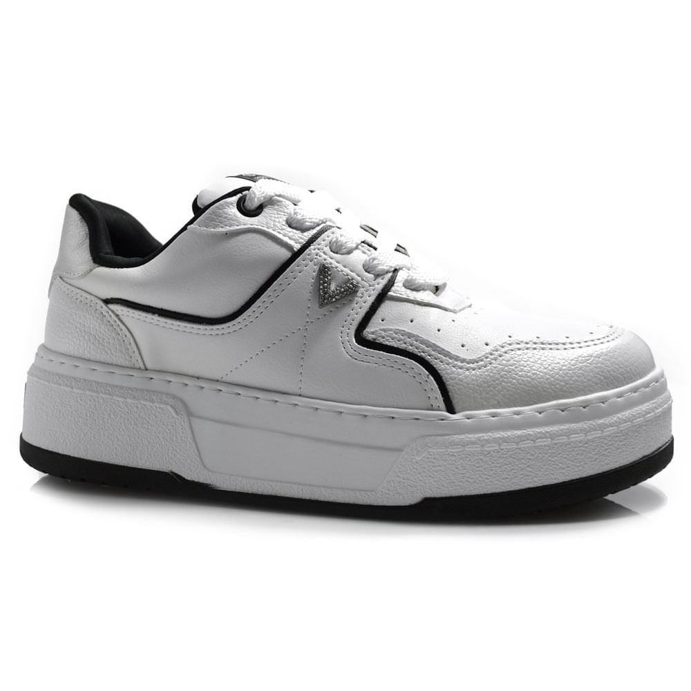 Tênis Casual Feminino Via Marte Branco 223-007-01