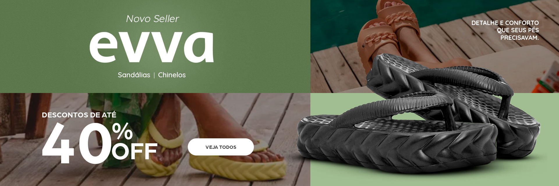 [Camp. Sel] Evva Hit - Sandálias Feminina com descontos de até 40% (31/07 á 31/08)