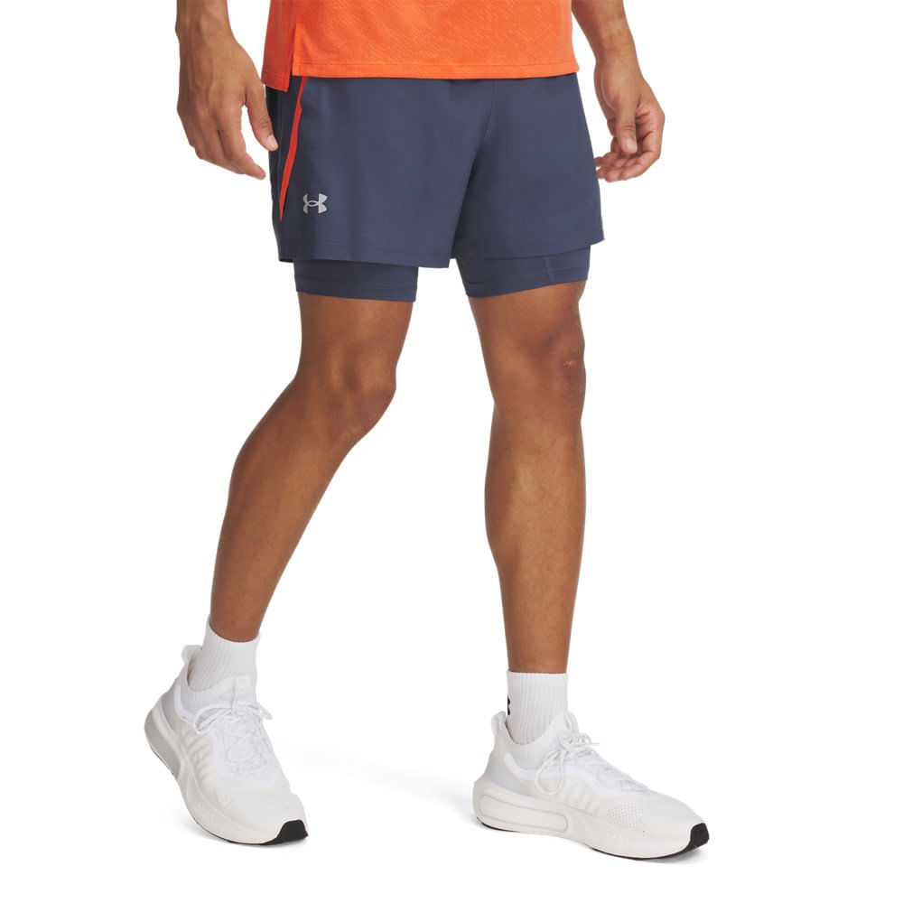 Shorts de Corrida 2 em 1 Under Armour Launch 5 Masculino