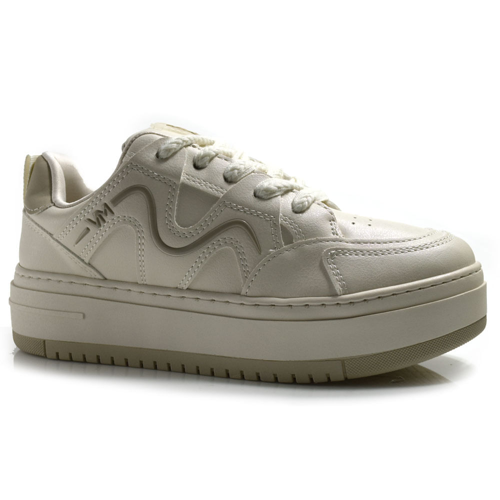Tênis Casual Feminino Via Marte Bege 306-002-11
