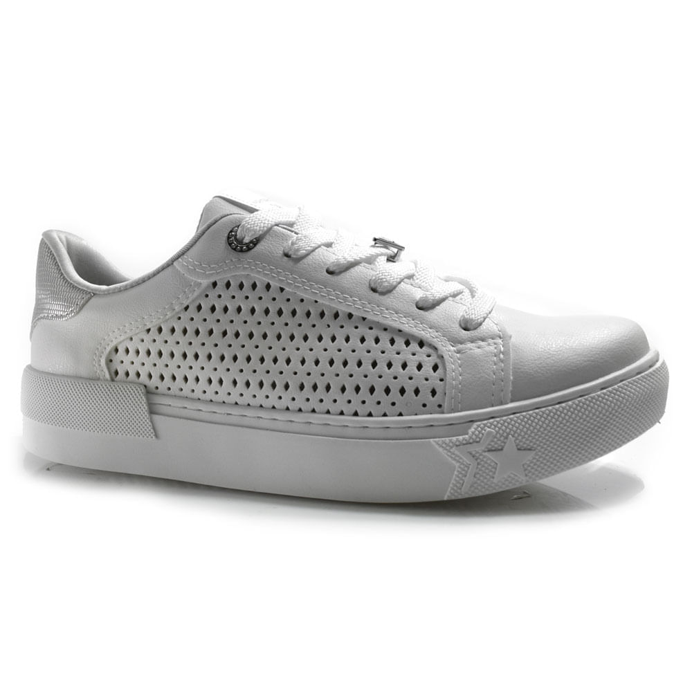 Tênis Casual Feminino Via Marte Branco 122-019-01