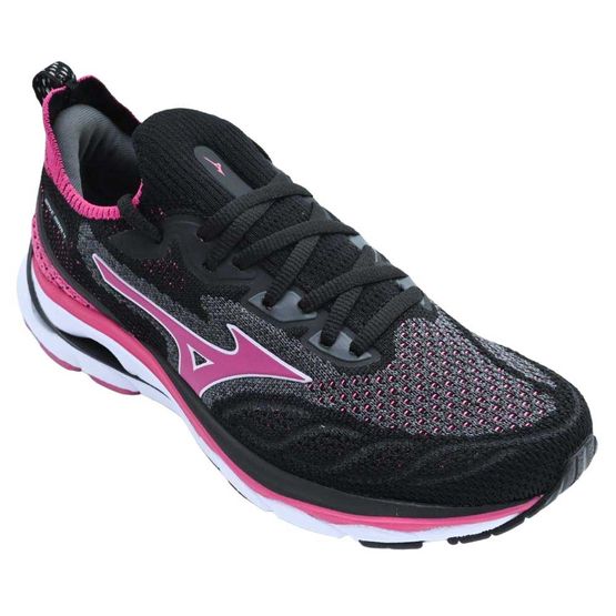 Tênis Esportivo Mizuno Mirai 4 Preto e Rosa Feminino 36